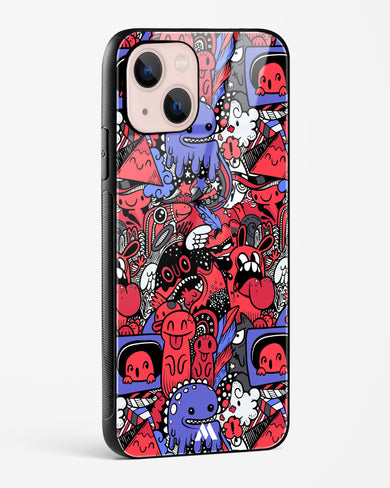 Monster Doodles Glass Case Phone Cover (Apple)