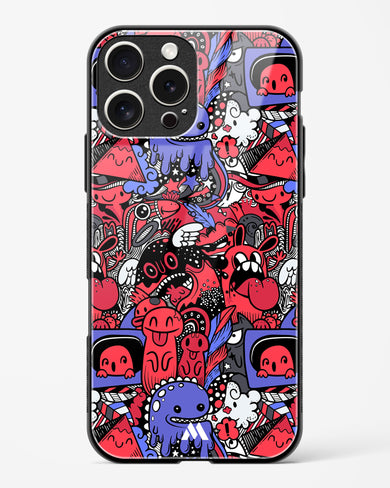 Monster Doodles Glass Case Phone Cover (Apple)