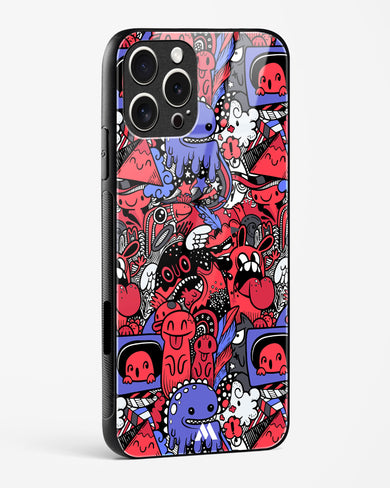 Monster Doodles Glass Case Phone Cover (Apple)