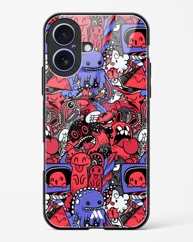 Monster Doodles Glass Case Phone Cover (Apple)