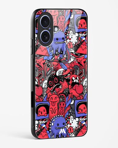 Monster Doodles Glass Case Phone Cover (Apple)