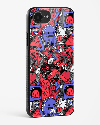 Monster Doodles Glass Case Phone Cover (Apple)