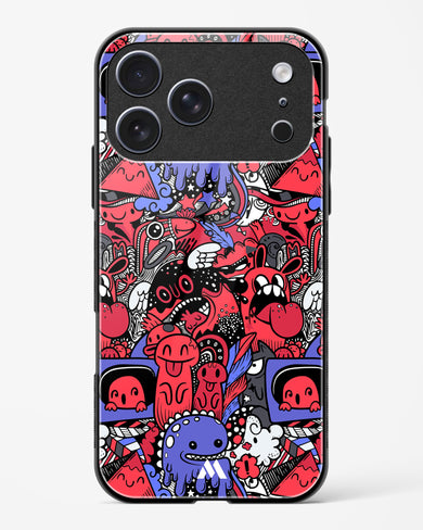 Monster Doodles Glass Case Phone Cover (Apple)