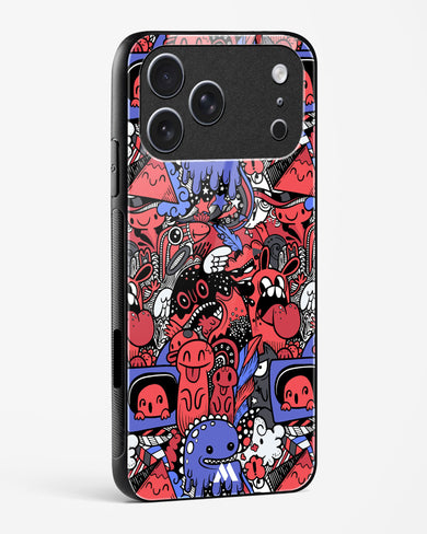 Monster Doodles Glass Case Phone Cover (Apple)