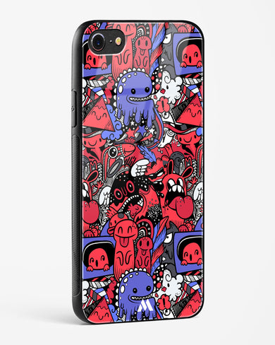 Monster Doodles Glass Case Phone Cover (Apple)