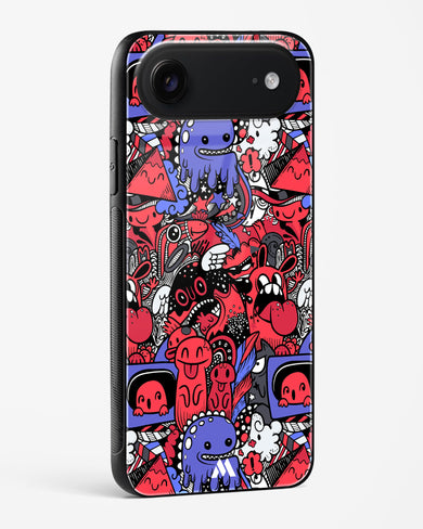 Monster Doodles Glass Case Phone Cover (Apple)