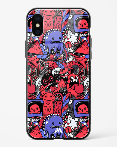 Monster Doodles Glass Case Phone Cover (Apple)