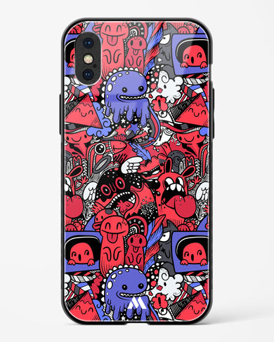 Monster Doodles Glass Case Phone Cover (Apple)
