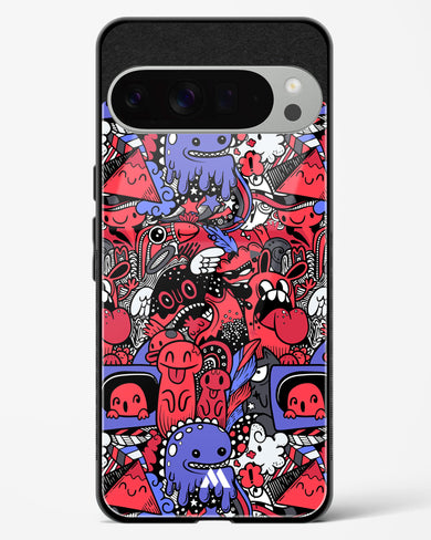 Monster Doodles Glass Case Phone Cover (Google)
