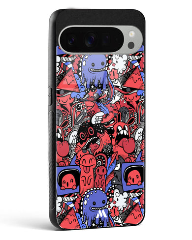 Monster Doodles Glass Case Phone Cover (Google)