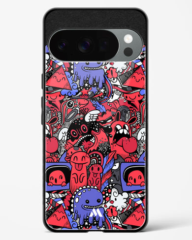 Monster Doodles Glass Case Phone Cover (Google)