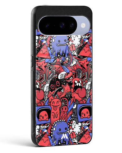 Monster Doodles Glass Case Phone Cover (Google)