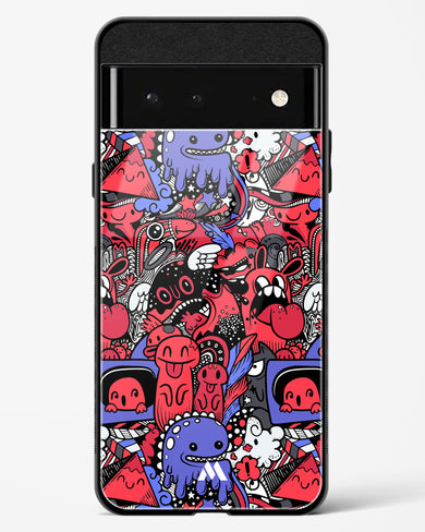 Monster Doodles Glass Case Phone Cover (Google)