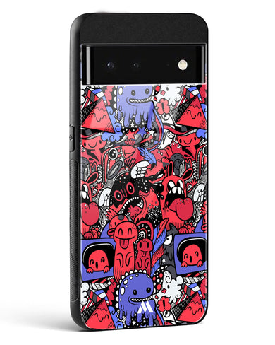 Monster Doodles Glass Case Phone Cover (Google)