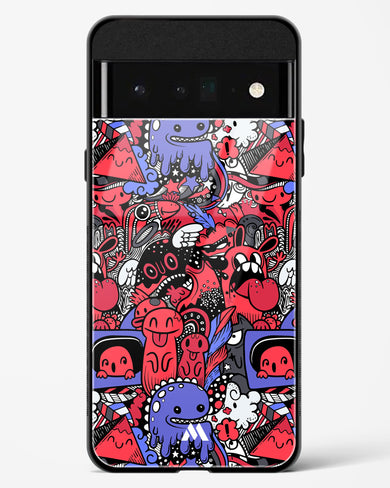 Monster Doodles Glass Case Phone Cover (Google)