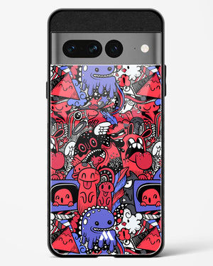 Monster Doodles Glass Case Phone Cover (Google)