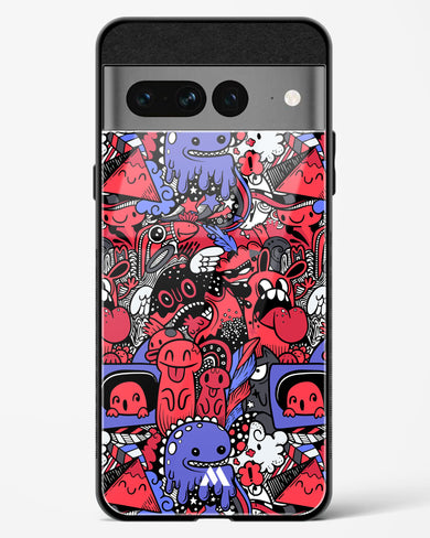 Monster Doodles Glass Case Phone Cover-(Google)