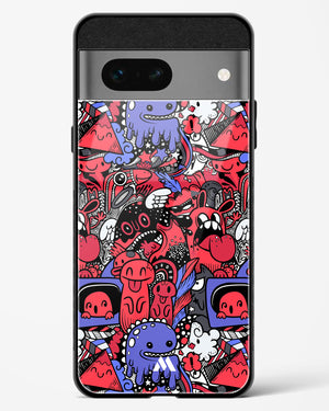 Monster Doodles Glass Case Phone Cover (Google)