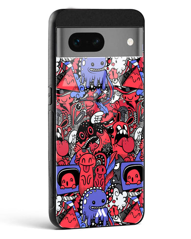 Monster Doodles Glass Case Phone Cover (Google)