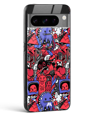 Monster Doodles Glass Case Phone Cover (Google)