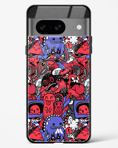 Monster Doodles Glass Case Phone Cover (Google)