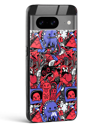 Monster Doodles Glass Case Phone Cover (Google)