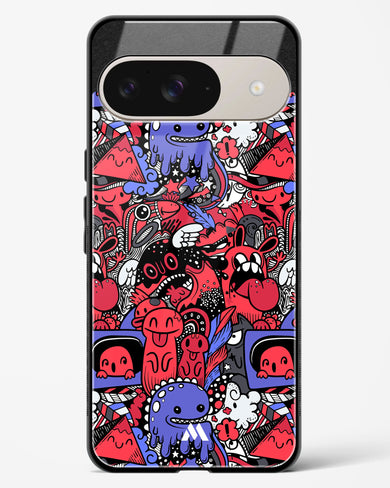 Monster Doodles Glass Case Phone Cover (Google)