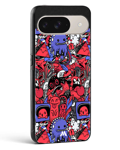 Monster Doodles Glass Case Phone Cover (Google)