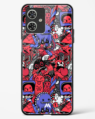 Monster Doodles Glass Case Phone Cover-(Motorola)