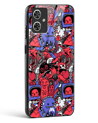 Monster Doodles Glass Case Phone Cover-(Motorola)