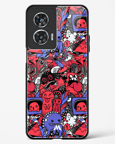 Monster Doodles Glass Case Phone Cover (Motorola)