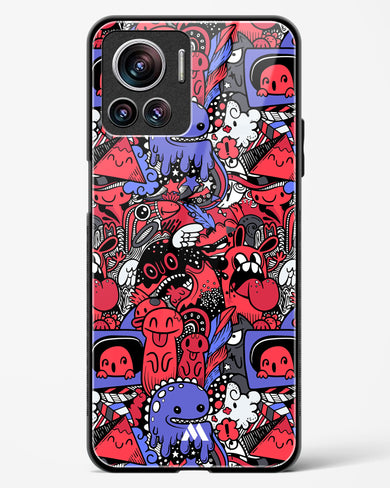 Monster Doodles Glass Case Phone Cover-(Motorola)