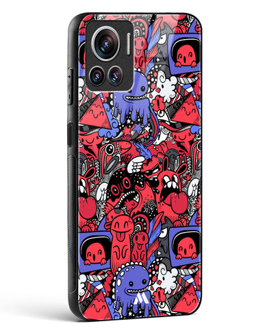 Monster Doodles Glass Case Phone Cover-(Motorola)