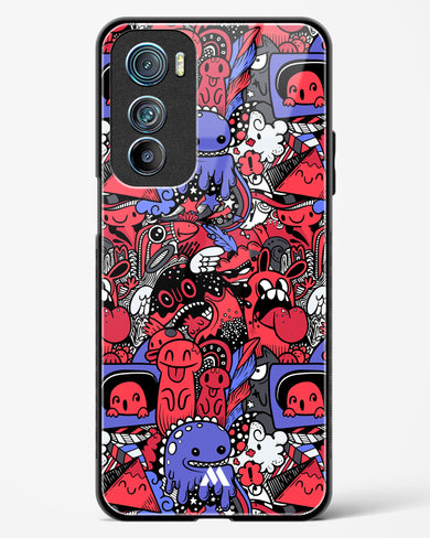 Monster Doodles Glass Case Phone Cover-(Motorola)