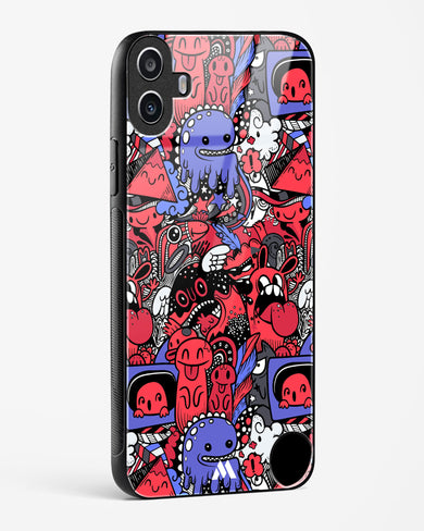 Monster Doodles Glass Case Phone Cover (Nothing)