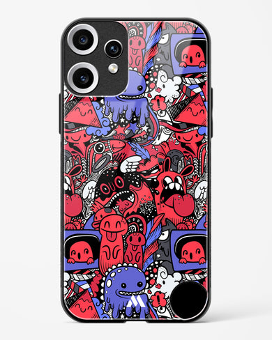 Monster Doodles Glass Case Phone Cover (Nothing)
