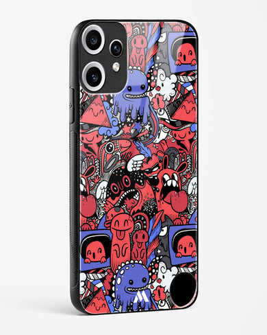 Monster Doodles Glass Case Phone Cover (Nothing)