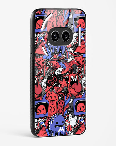 Monster Doodles Glass Case Phone Cover (Nothing)