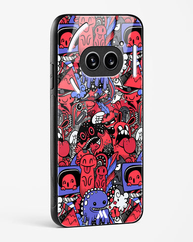 Monster Doodles Glass Case Phone Cover (Nothing)