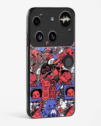 Monster Doodles Glass Case Phone Cover (Nothing)