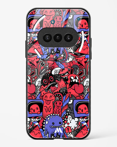 Monster Doodles Glass Case Phone Cover (Nothing)