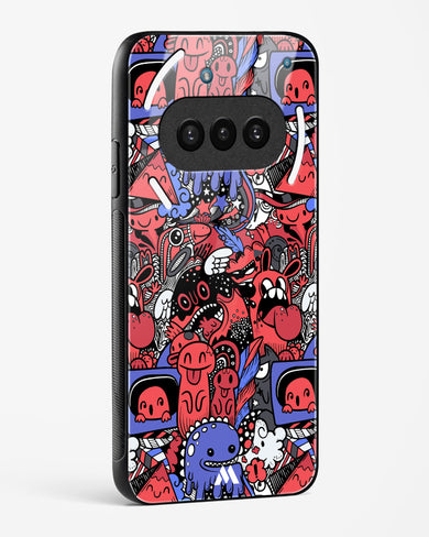 Monster Doodles Glass Case Phone Cover (Nothing)