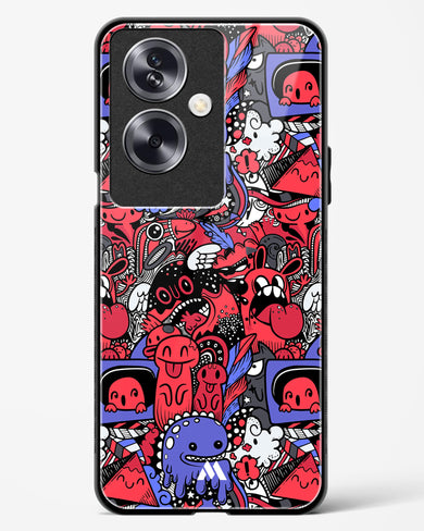 Monster Doodles Glass Case Phone Cover (Oppo)