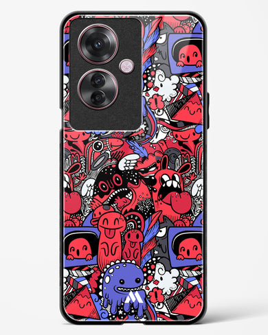 Monster Doodles Glass Case Phone Cover (Oppo)