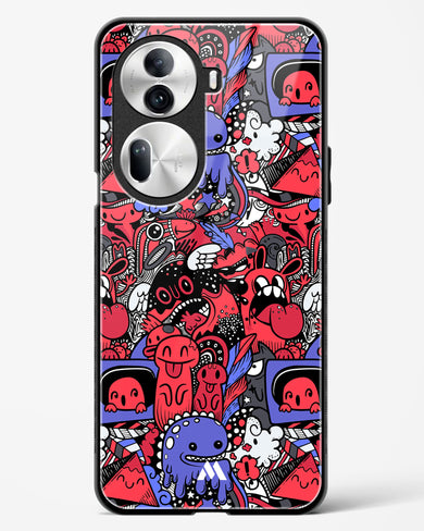 Monster Doodles Glass Case Phone Cover (Oppo)