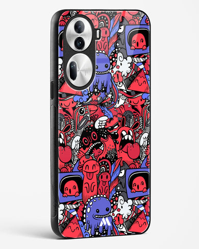 Monster Doodles Glass Case Phone Cover (Oppo)