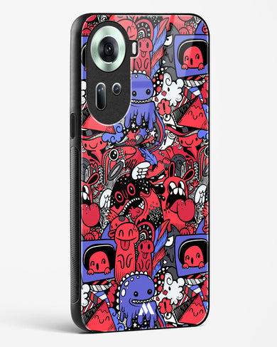 Monster Doodles Glass Case Phone Cover (Oppo)