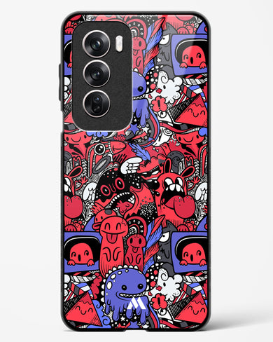 Monster Doodles Glass Case Phone Cover (Oppo)