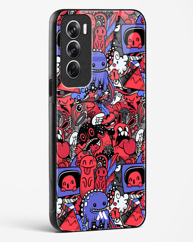 Monster Doodles Glass Case Phone Cover (Oppo)