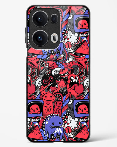 Monster Doodles Glass Case Phone Cover (Oppo)